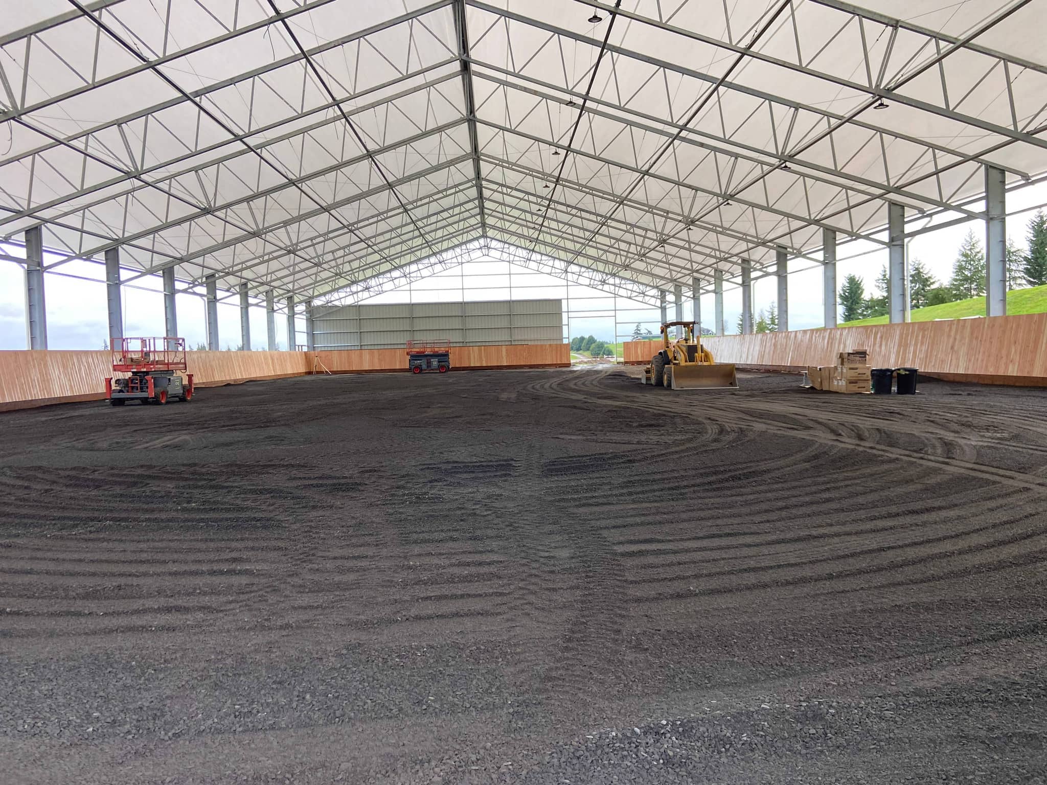 Food truck staging and guest service area at Hidden Creek