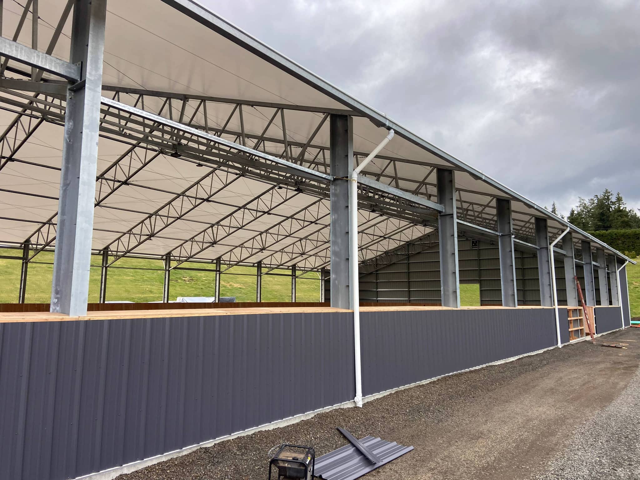 Aerial overview of Hidden Creek event grounds