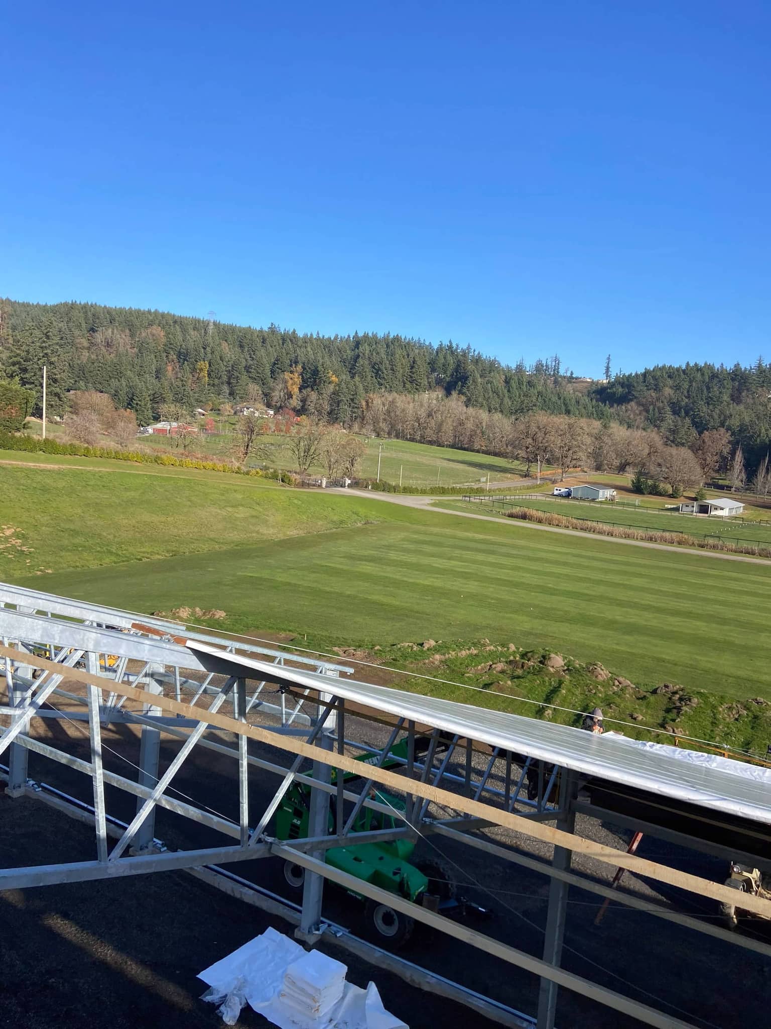 Aerial overview of Hidden Creek training and event grounds